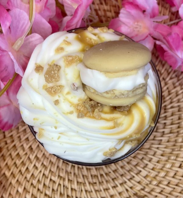 Bougie Gourmande parfum Macaron Vanille – Image 3