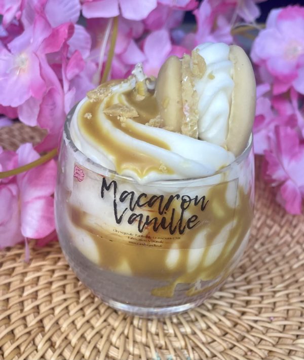Bougie Gourmande parfum Macaron Vanille – Image 4