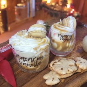 Bougie Gourmande parfum Macaron Vanille
