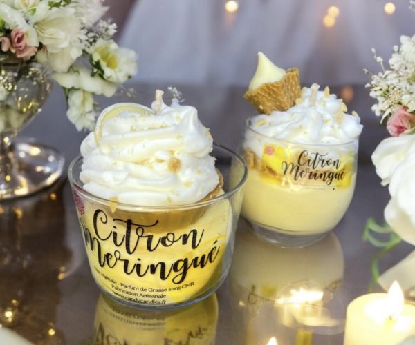 Bougie Gourmande parfum Citron Meringué