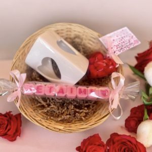 Brûleur coeur + Fondants parfumés Coeur ou Pomme / Petits coeurs + Fondants parfumés "Je t'aime"