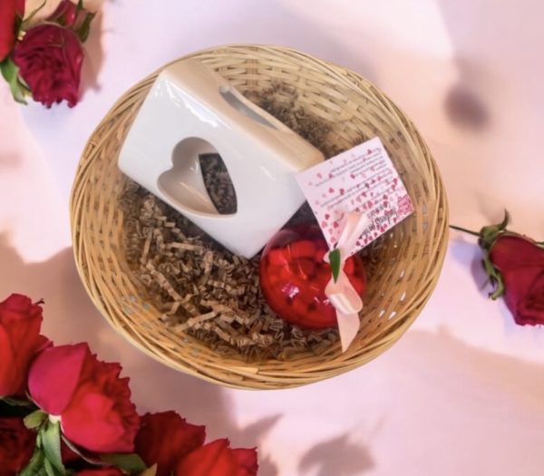 Brûleur coeur + Fondant parfumé Pomme / Petits coeurs