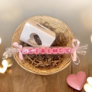 Brûleur coeur + Fondants parfumés lettres "Je t'aime"