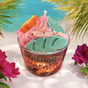 Bougie parfumée Monoï pêche Hakuna matata