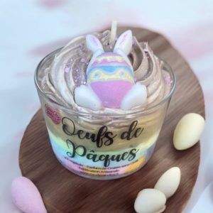 Bougie gourmande chocolat noisette Pâques oeufs de pâques Lapin