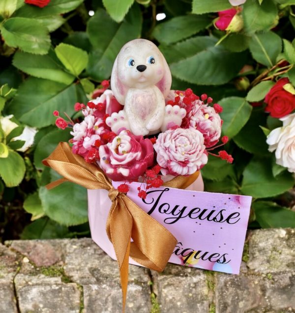Bouquet fondant Pâques Lapin idée cadeau Pâques