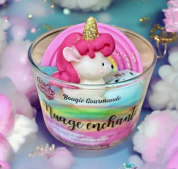 Bougie licorne Bougie gourmande licorne bougie arc en ciel Licorne cadeau licorne