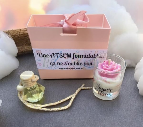 Bougie Maîtresse/Atsem/Nounou + Fiole voiture – Image 3