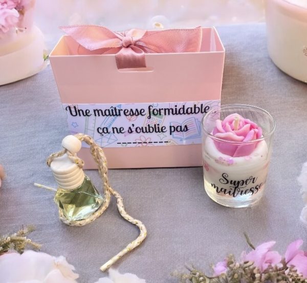 Bougie Maîtresse/Atsem/Nounou + Fiole voiture – Image 2