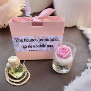 Bougie Maîtresse/Atsem/Nounou + Fiole voiture