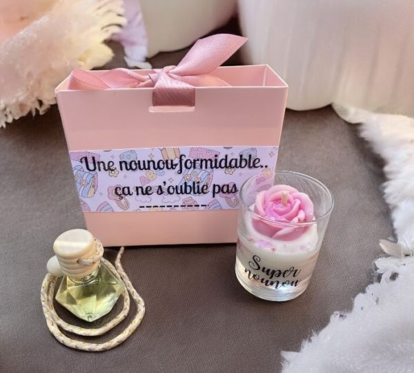 Bougie Maîtresse/Atsem/Nounou + Fiole voiture