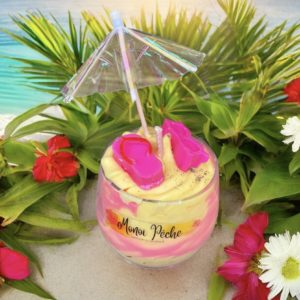 Bougie Gourmande parfum Monoï Pêche