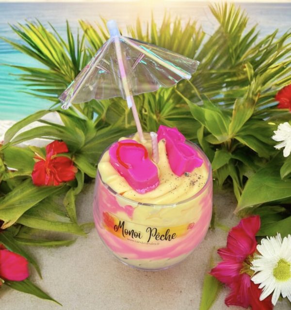 Bougie Gourmande parfum Monoï Pêche – Image 4
