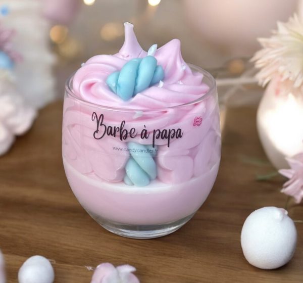 Bougie Gourmande parfum Barbe à papa – Image 4