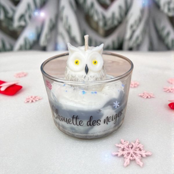 Bougie Gourmande Chouette des neiges / Cachemire et Soie