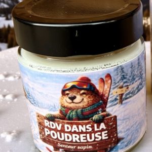 Bougie RDV dans la poudreuse  110G Sapin