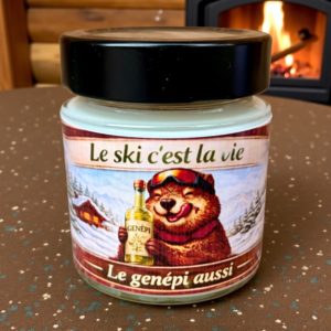 Bougie Le ski c'est la vie, le génépi aussi 110G Génépi