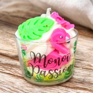 Bougie Gourmande parfum Monoï Passion IMPARFAITE
